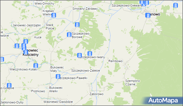 mapa Krajewo-Kawęczyno, Krajewo-Kawęczyno na mapie Targeo