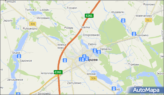 mapa Krąplewo, Krąplewo na mapie Targeo