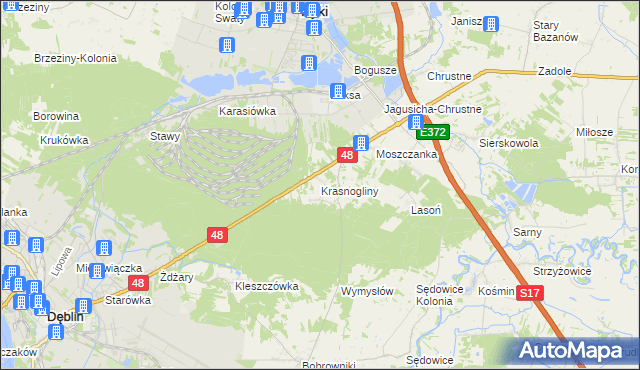 mapa Krasnogliny, Krasnogliny na mapie Targeo