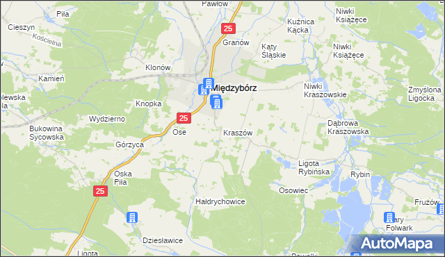 mapa Kraszów, Kraszów na mapie Targeo