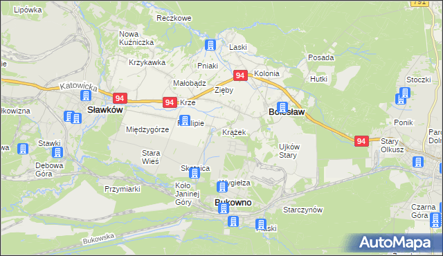 mapa Krążek, Krążek na mapie Targeo