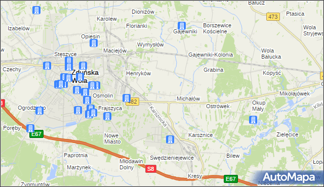 mapa Krobanów, Krobanów na mapie Targeo