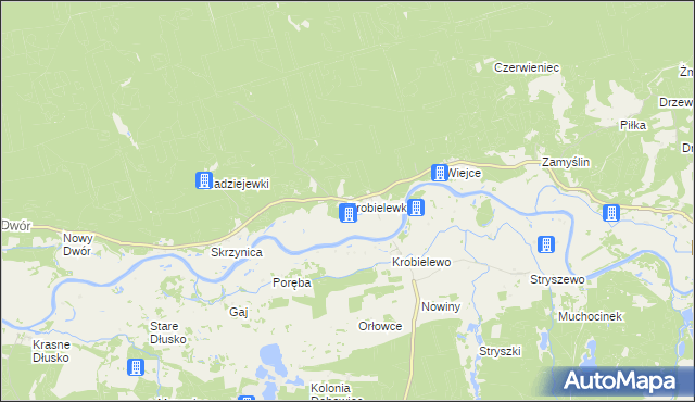 mapa Krobielewko, Krobielewko na mapie Targeo