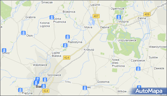 mapa Krobusz, Krobusz na mapie Targeo