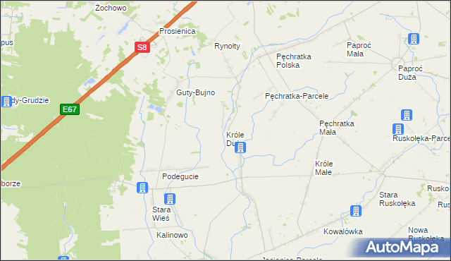 mapa Króle Duże, Króle Duże na mapie Targeo