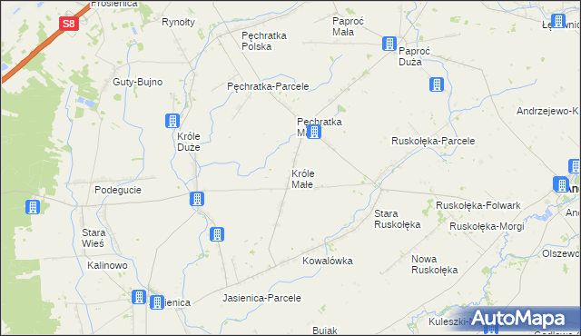 mapa Króle Małe, Króle Małe na mapie Targeo