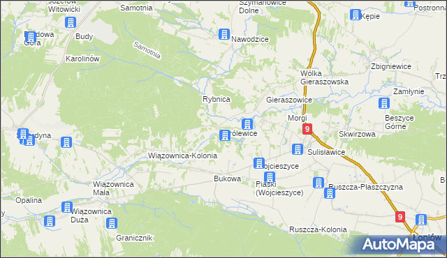 mapa Królewice gmina Łoniów, Królewice gmina Łoniów na mapie Targeo