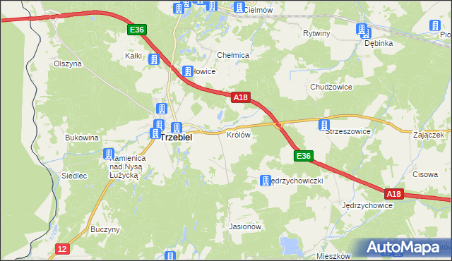 mapa Królów, Królów na mapie Targeo