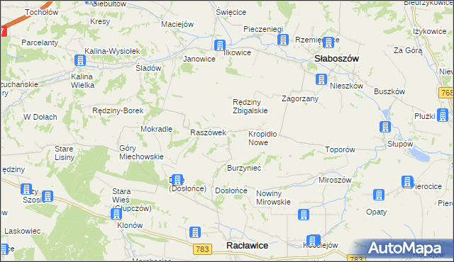 mapa Kropidło, Kropidło na mapie Targeo