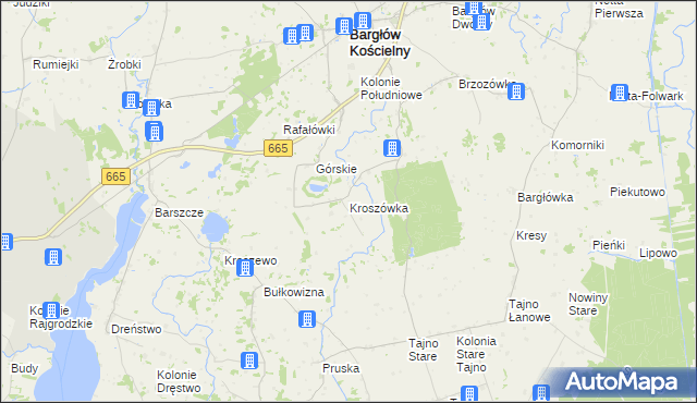 mapa Kroszówka, Kroszówka na mapie Targeo