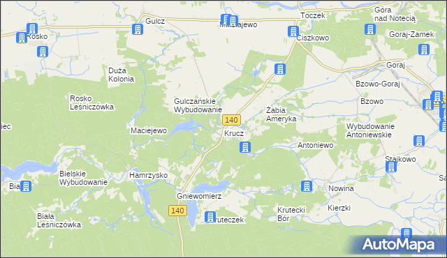 mapa Krucz, Krucz na mapie Targeo