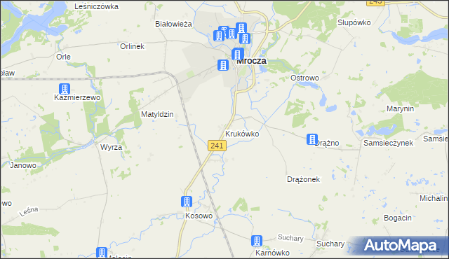 mapa Krukówko, Krukówko na mapie Targeo