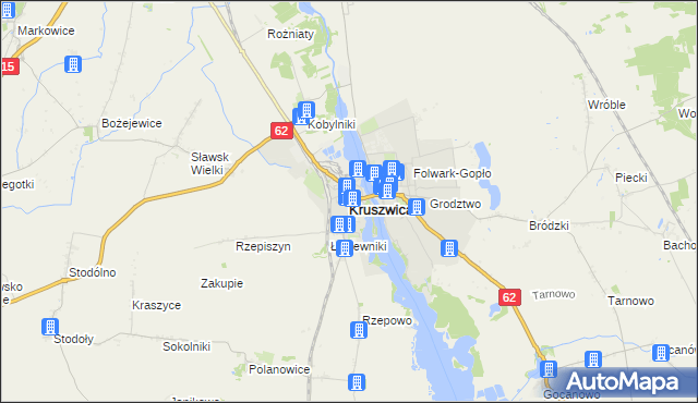 mapa Kruszwica, Kruszwica na mapie Targeo