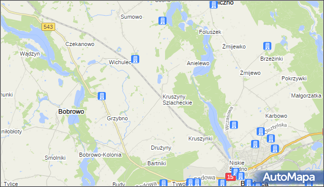 mapa Kruszyny Szlacheckie, Kruszyny Szlacheckie na mapie Targeo