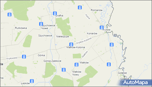 mapa Kryłów-Kolonia, Kryłów-Kolonia na mapie Targeo