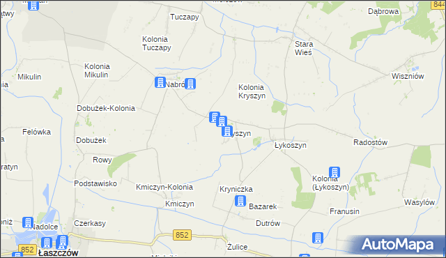 mapa Kryszyn, Kryszyn na mapie Targeo