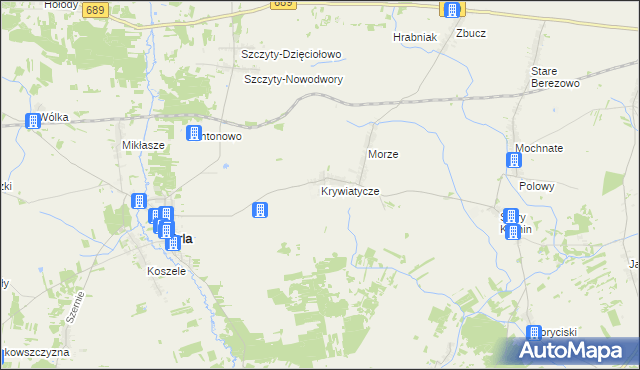 mapa Krywiatycze, Krywiatycze na mapie Targeo