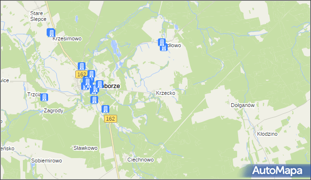 mapa Krzecko, Krzecko na mapie Targeo