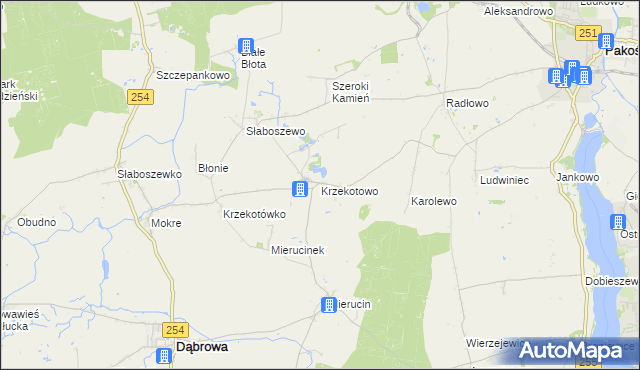 mapa Krzekotowo, Krzekotowo na mapie Targeo