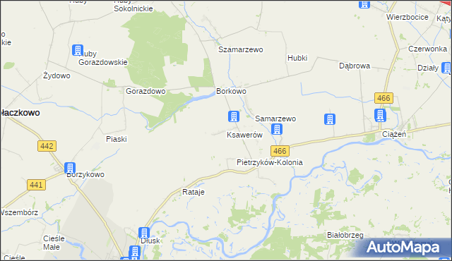mapa Ksawerów gmina Pyzdry, Ksawerów gmina Pyzdry na mapie Targeo