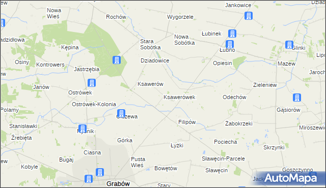 mapa Ksawerówek, Ksawerówek na mapie Targeo