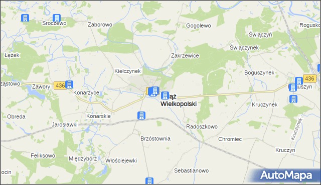 mapa Książ Wielkopolski, Książ Wielkopolski na mapie Targeo