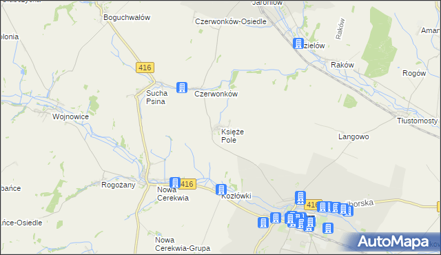 mapa Księże Pole, Księże Pole na mapie Targeo