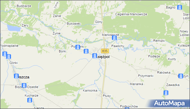 mapa Księżpol, Księżpol na mapie Targeo