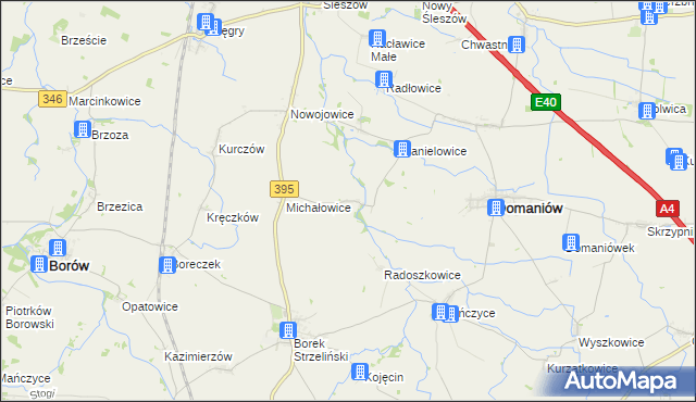 mapa Kuchary gmina Domaniów, Kuchary gmina Domaniów na mapie Targeo