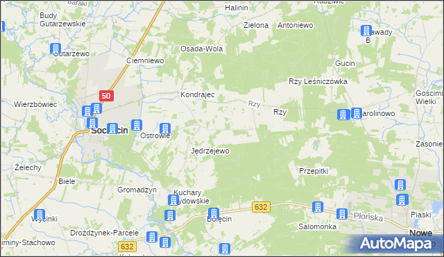 mapa Kuchary Królewskie, Kuchary Królewskie na mapie Targeo