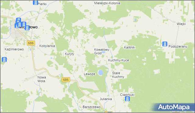 mapa Kuchmy-Pietruki, Kuchmy-Pietruki na mapie Targeo