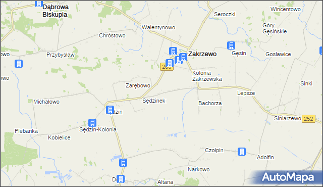 mapa Kuczkowo, Kuczkowo na mapie Targeo