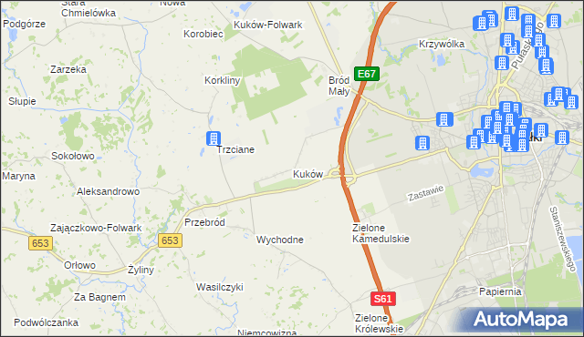 mapa Kuków gmina Suwałki, Kuków gmina Suwałki na mapie Targeo