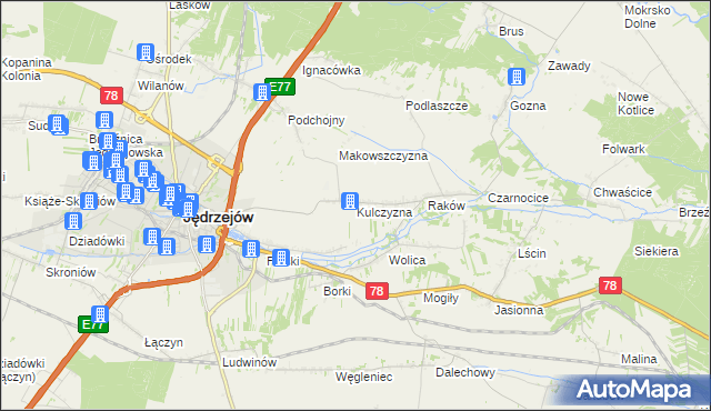 mapa Kulczyzna, Kulczyzna na mapie Targeo