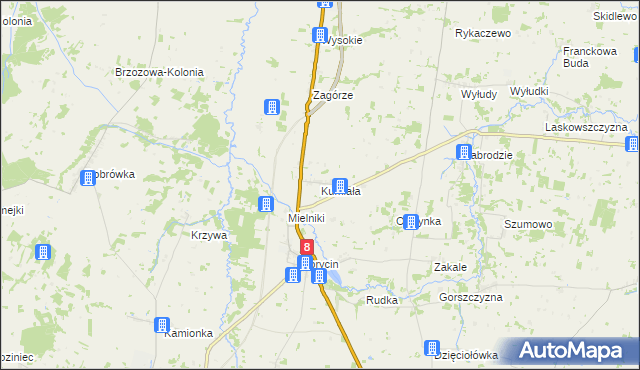 mapa Kumiała, Kumiała na mapie Targeo