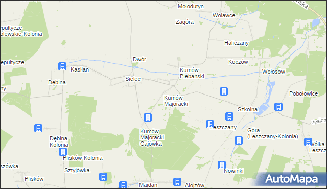 mapa Kumów Majoracki, Kumów Majoracki na mapie Targeo