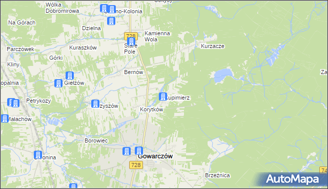 mapa Kupimierz, Kupimierz na mapie Targeo