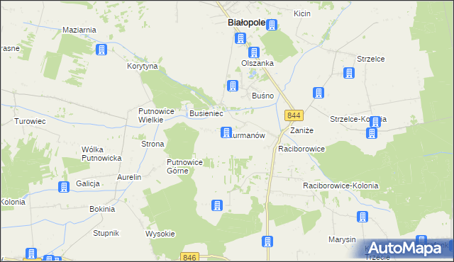 mapa Kurmanów, Kurmanów na mapie Targeo