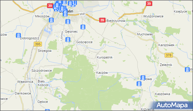 mapa Kuropatnik, Kuropatnik na mapie Targeo