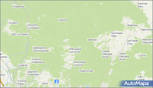 mapa Kurzacze gmina Kunów, Kurzacze gmina Kunów na mapie Targeo