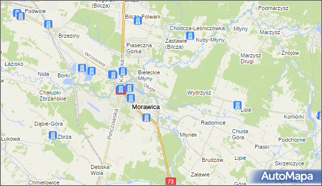 mapa Łabędziów, Łabędziów na mapie Targeo