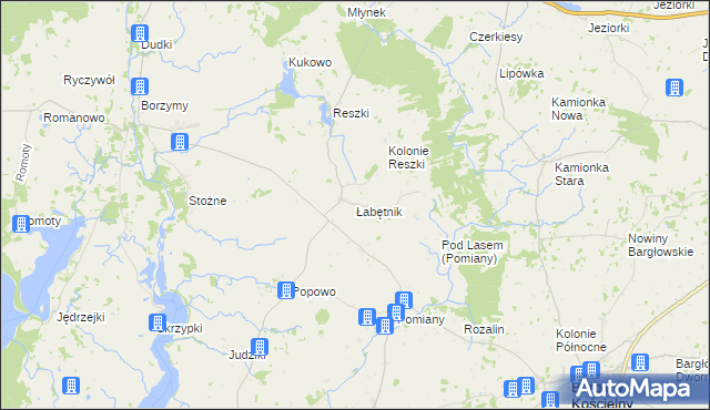 mapa Łabętnik, Łabętnik na mapie Targeo