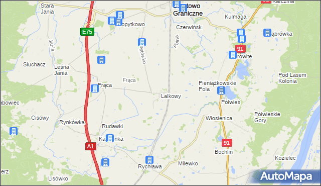 mapa Lalkowy, Lalkowy na mapie Targeo