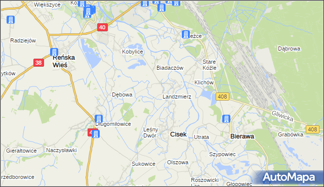 mapa Landzmierz, Landzmierz na mapie Targeo