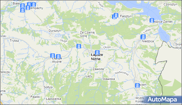 mapa Łapsze Niżne, Łapsze Niżne na mapie Targeo