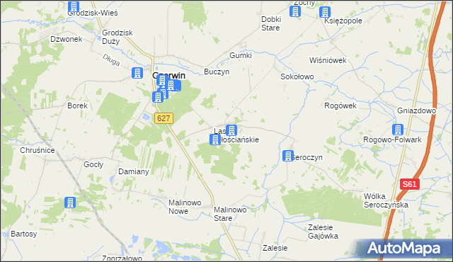 mapa Laski Szlacheckie, Laski Szlacheckie na mapie Targeo