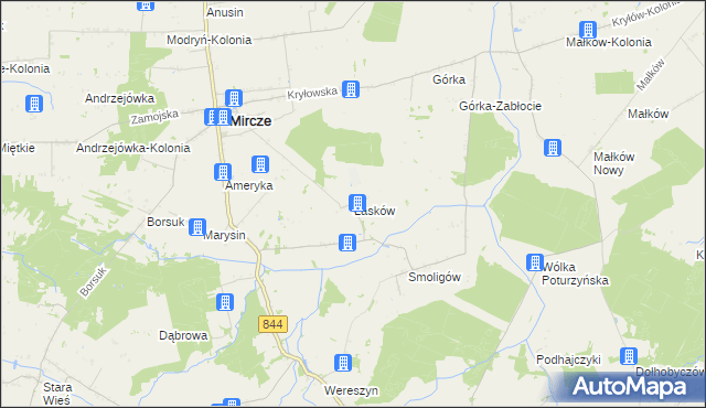 mapa Łasków, Łasków na mapie Targeo