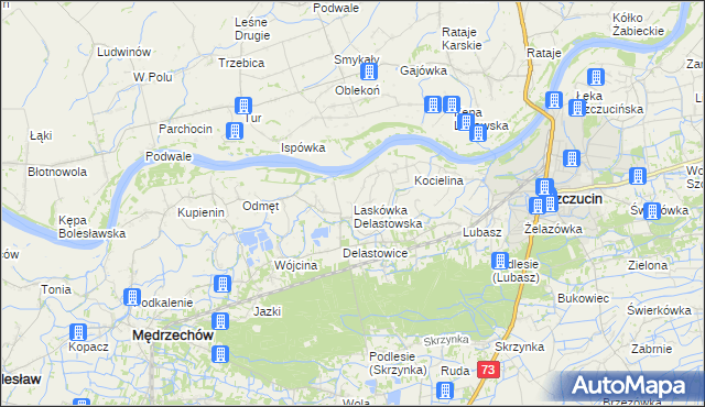 mapa Laskówka Delastowska, Laskówka Delastowska na mapie Targeo