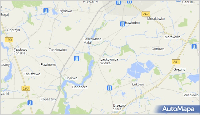 mapa Laskownica Wielka, Laskownica Wielka na mapie Targeo