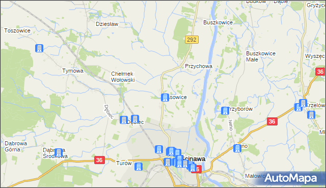 mapa Lasowice gmina Ścinawa, Lasowice gmina Ścinawa na mapie Targeo